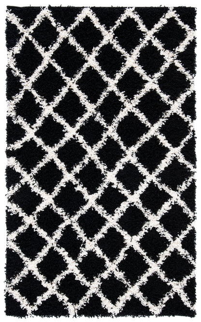 Safavieh Dallas Shag Sgd258Z Black/Ivory Area Rug