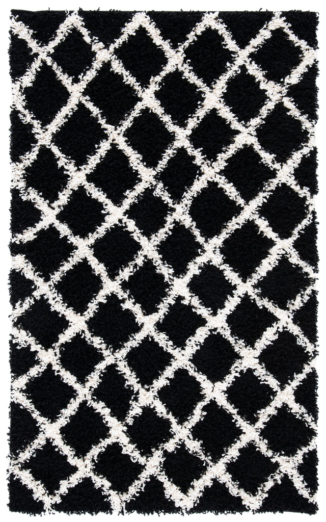 Safavieh Dallas Shag Sgd258Z Black/Ivory Rugs.