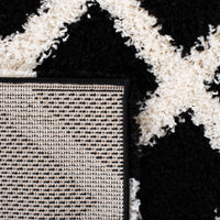 Safavieh Dallas Shag Sgd258Z Black/Ivory Area Rug