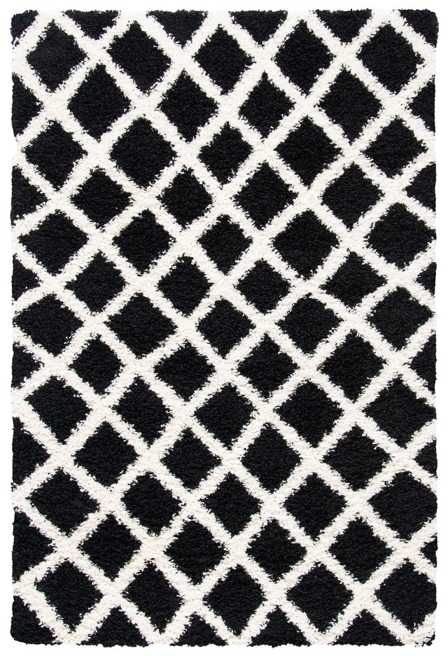 Safavieh Dallas Shag Sgd258Z Black/Ivory Rugs.