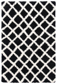 Safavieh Dallas Shag Sgd258Z Black/Ivory Area Rug