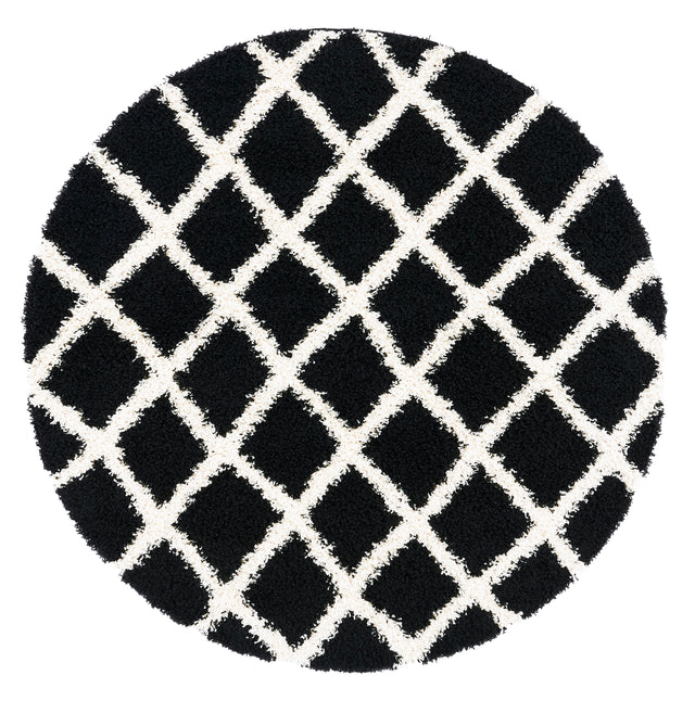 Safavieh Dallas Shag Sgd258Z Black/Ivory Rugs.