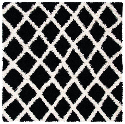 Safavieh Dallas Shag Sgd258Z Black/Ivory Area Rug