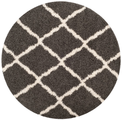 Safavieh Dallas Shag Sgds257A Dark Grey/Ivory Area Rug