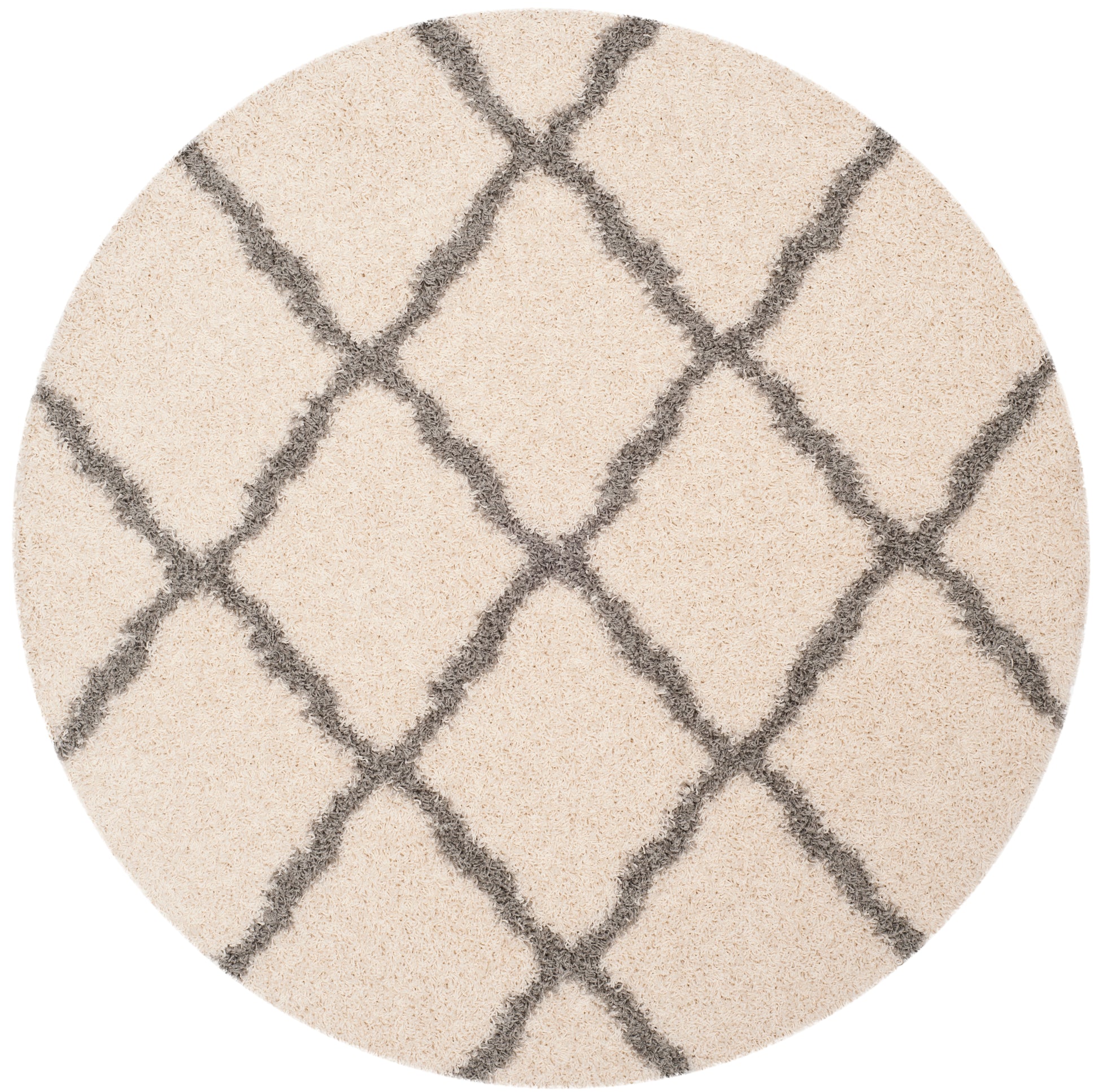 Safavieh Dallas Shag Sgds257F Ivory/Grey Area Rug