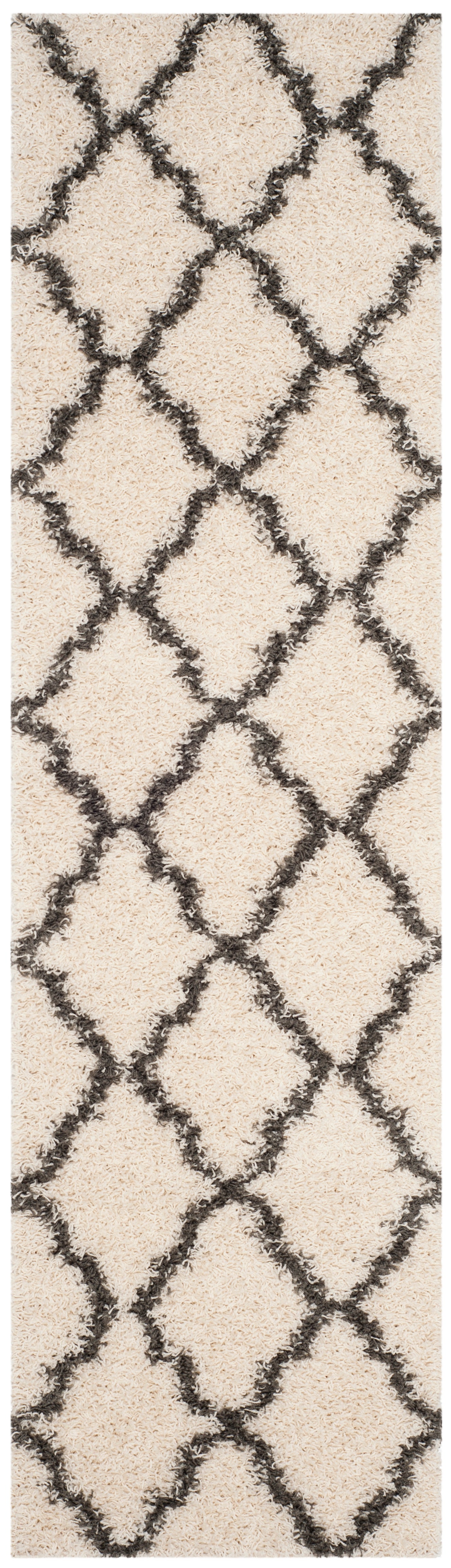 Safavieh Dallas Shag Sgds257H Ivory/Dark Grey Area Rug