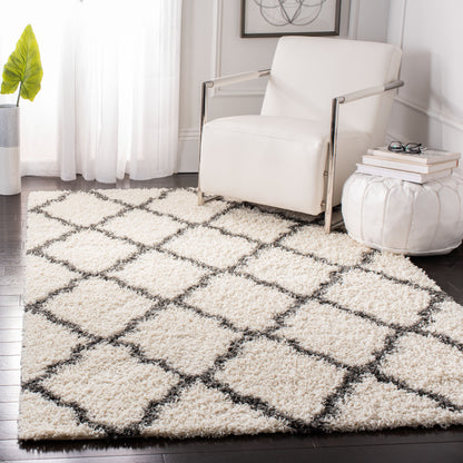 Safavieh Dallas Shag Sgds257H Ivory/Dark Grey Area Rug