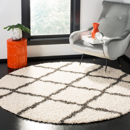 Safavieh Dallas Shag Sgds257H Ivory/Dark Grey Area Rug