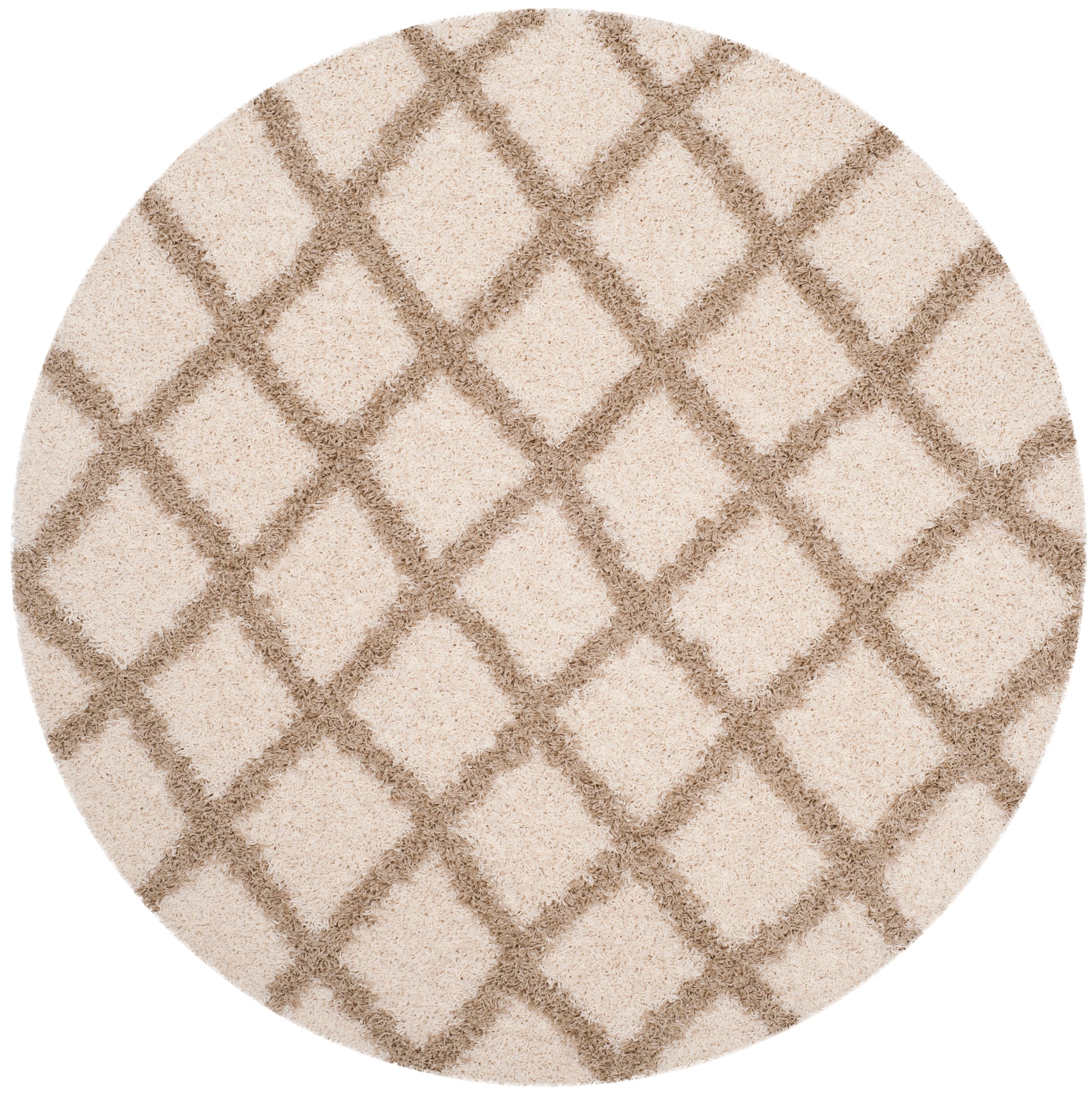 Safavieh Dallas Shag Sgds258B Ivory/Beige Area Rug