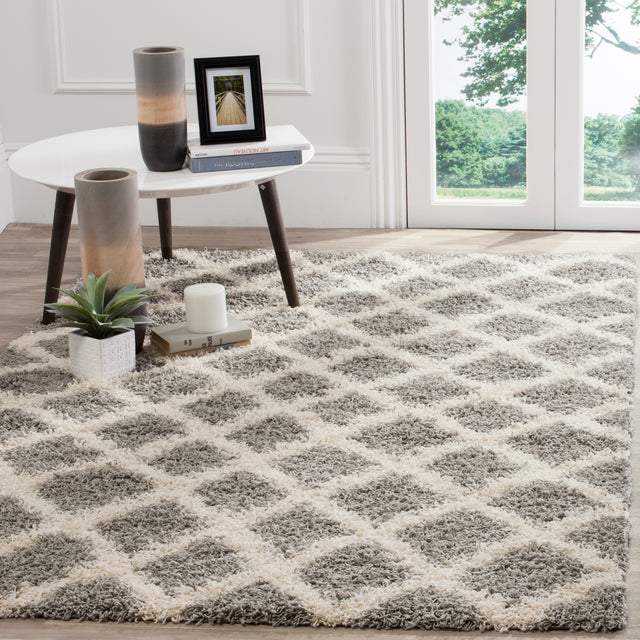 Safavieh Dallas Shag Sgds258G Grey/Ivory Rugs.