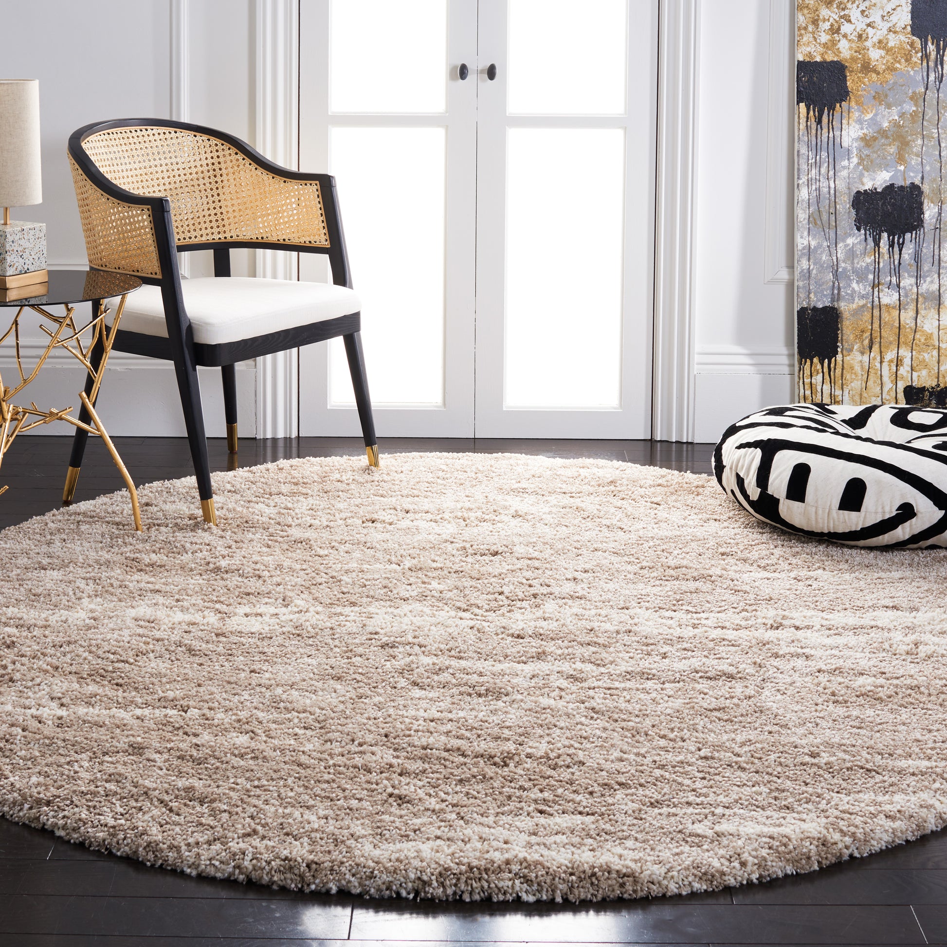 Safavieh Hudson Shag Sgh204A Ivory/Beige Area Rug