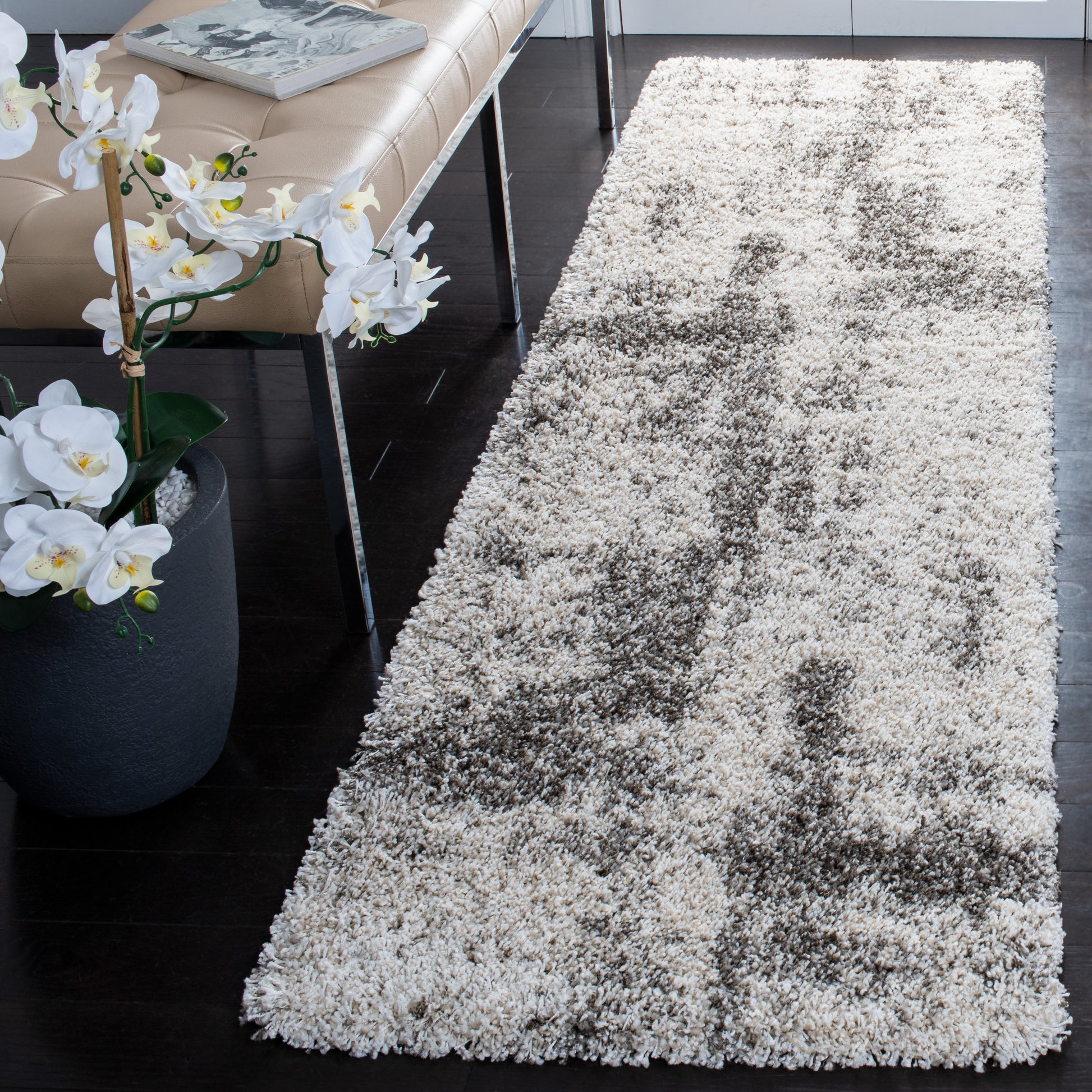 Safavieh Hudson Shag Sgh205A Ivory/Grey Area Rug