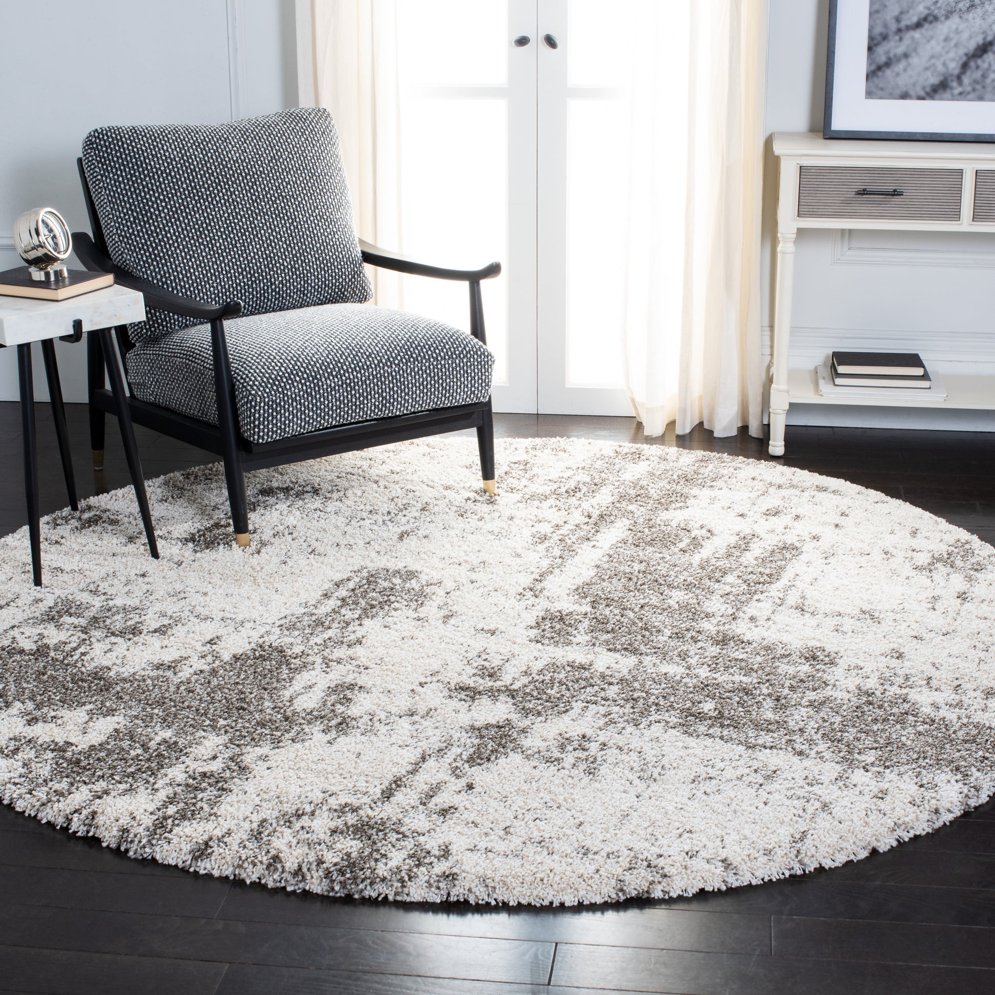 Safavieh Hudson Shag Sgh205A Ivory/Grey Area Rug