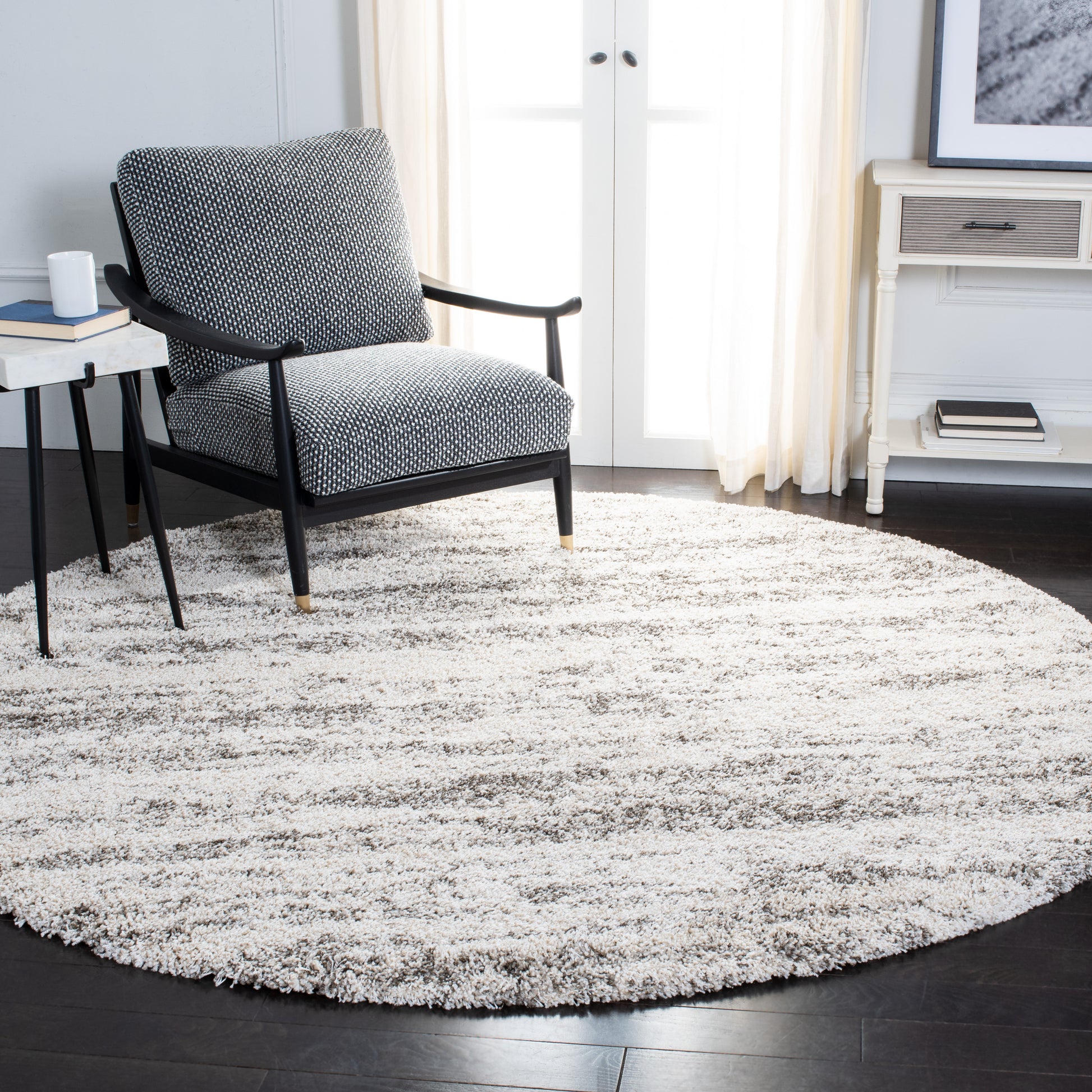 Safavieh Hudson Shag Sgh206A Ivory/Grey Area Rug