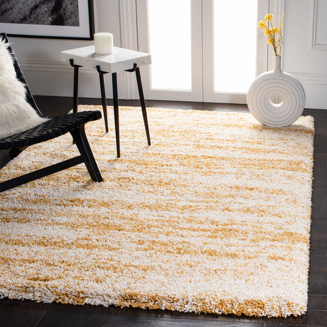 Safavieh Hudson Shag Sgh206D Ivory/Gold Rug.