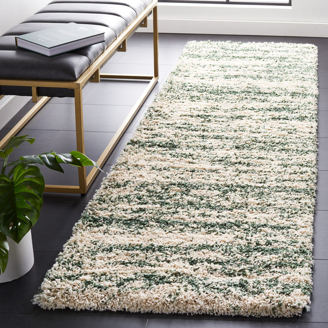 Safavieh Hudson Shag Sgh206Y Ivory/Green Rug.