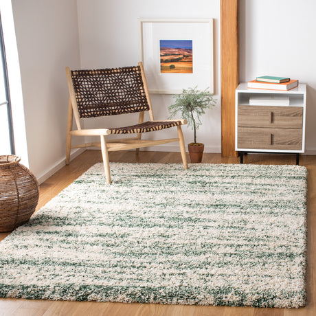 Safavieh Hudson Shag Sgh206Y Ivory/Green Rug.