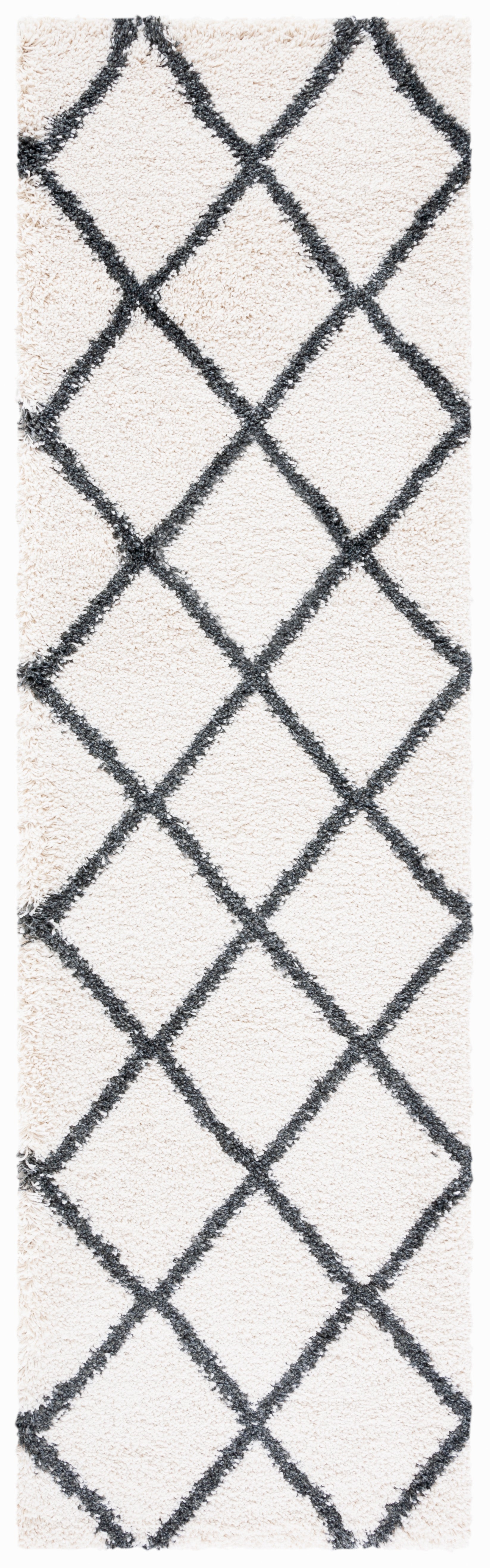 Safavieh Hudson Shag Sgh222C Ivory/Dark Grey Area Rug