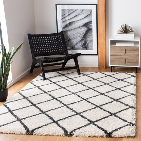 Safavieh Hudson Shag Sgh222C Ivory/Dark Grey Rugs.