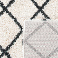 Safavieh Hudson Shag Sgh222C Ivory/Dark Grey Area Rug