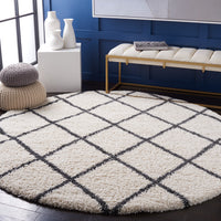 Safavieh Hudson Shag Sgh222C Ivory/Dark Grey Area Rug