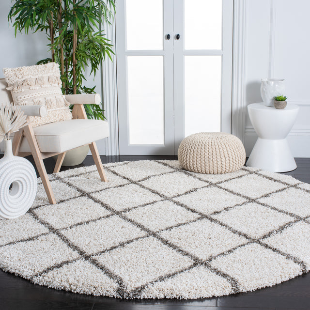 Safavieh Hudson Shag Sgh222D Ivory/Grey Rugs.