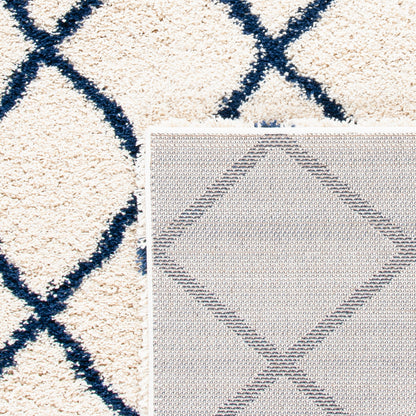 Safavieh Hudson Shag Sgh222E Ivory/Navy Area Rug