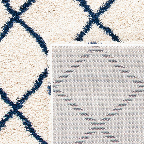 Safavieh Hudson Shag Sgh222E Ivory/Navy Rugs.