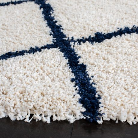 Safavieh Hudson Shag Sgh222E Ivory/Navy Rugs.