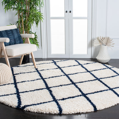 Safavieh Hudson Shag Sgh222E Ivory/Navy Area Rug