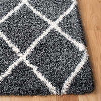 Safavieh Hudson Shag Sgh222G Dark Grey/Ivory Area Rug