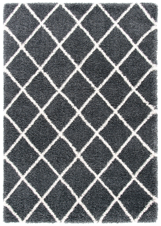 Safavieh Hudson Shag Sgh222G Dark Grey/Ivory Area Rug