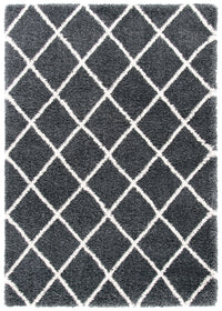 Safavieh Hudson Shag Sgh222G Dark Grey/Ivory Area Rug