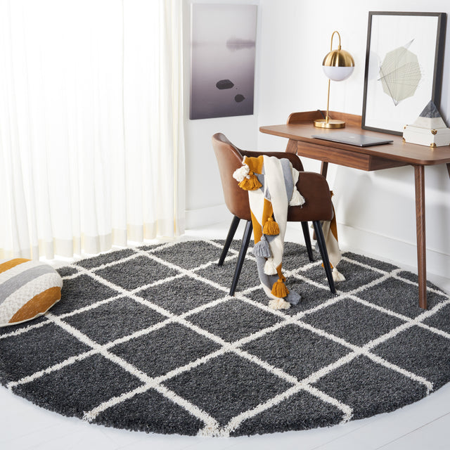 Safavieh Hudson Shag Sgh222G Dark Grey/Ivory Rugs.