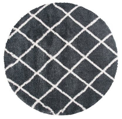 Safavieh Hudson Shag Sgh222G Dark Grey/Ivory Area Rug