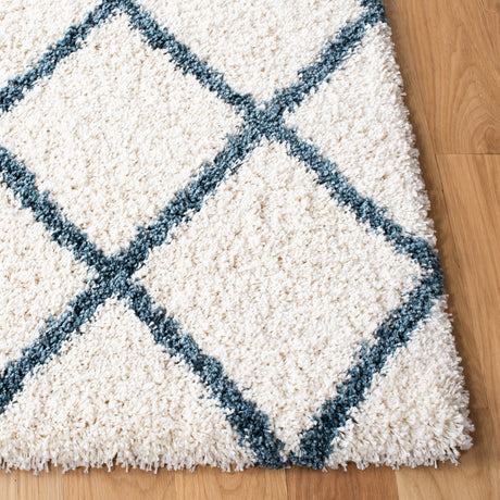 Safavieh Hudson Shag Sgh222J Ivory/Slate Blue Rugs.