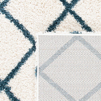 Safavieh Hudson Shag Sgh222J Ivory/Slate Blue Area Rug