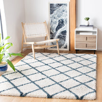 Safavieh Hudson Shag Sgh222J Ivory/Slate Blue Area Rug