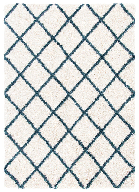 Safavieh Hudson Shag Sgh222J Ivory/Slate Blue Rugs.