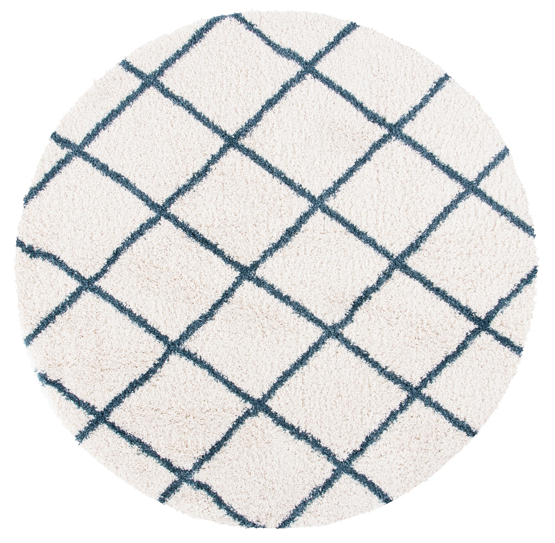 Safavieh Hudson Shag Sgh222J Ivory/Slate Blue Area Rug