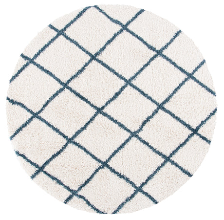 Safavieh Hudson Shag Sgh222J Ivory/Slate Blue Rugs.