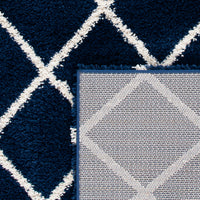 Safavieh Hudson Shag Sgh222N Navy/Ivory Area Rug