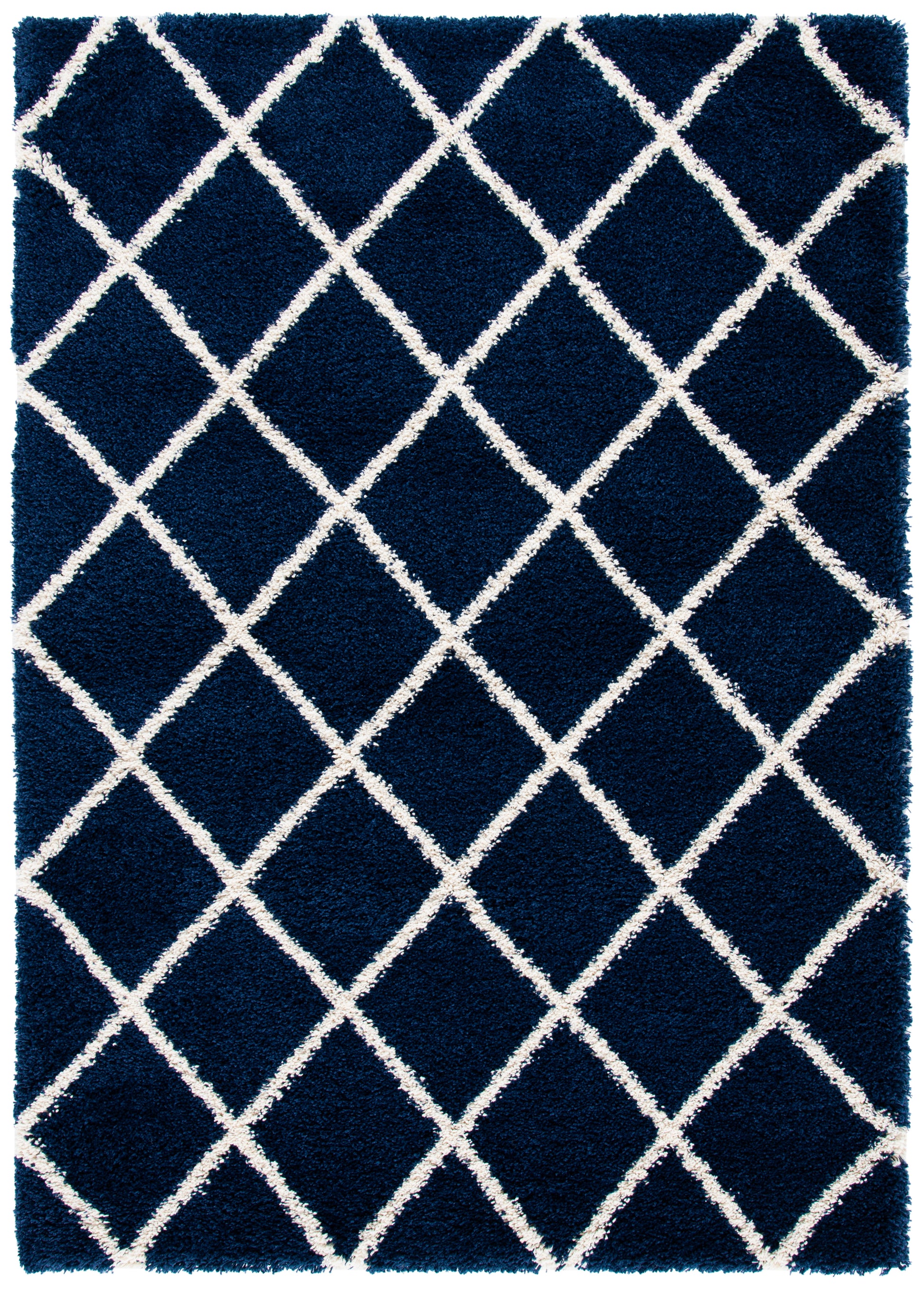 Safavieh Hudson Shag Sgh222N Navy/Ivory Area Rug