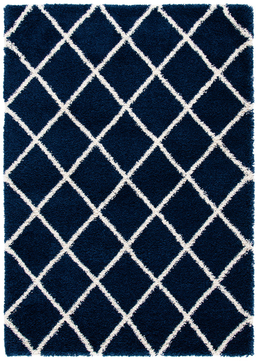 Safavieh Hudson Shag Sgh222N Navy/Ivory Area Rug