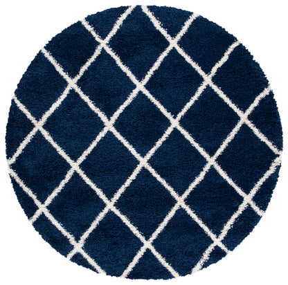 Safavieh Hudson Shag Sgh222N Navy/Ivory Area Rug