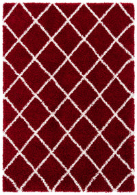 Safavieh Hudson Shag Sgh222Q Red/Ivory Area Rug