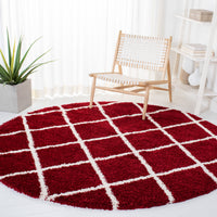 Safavieh Hudson Shag Sgh222Q Red/Ivory Area Rug