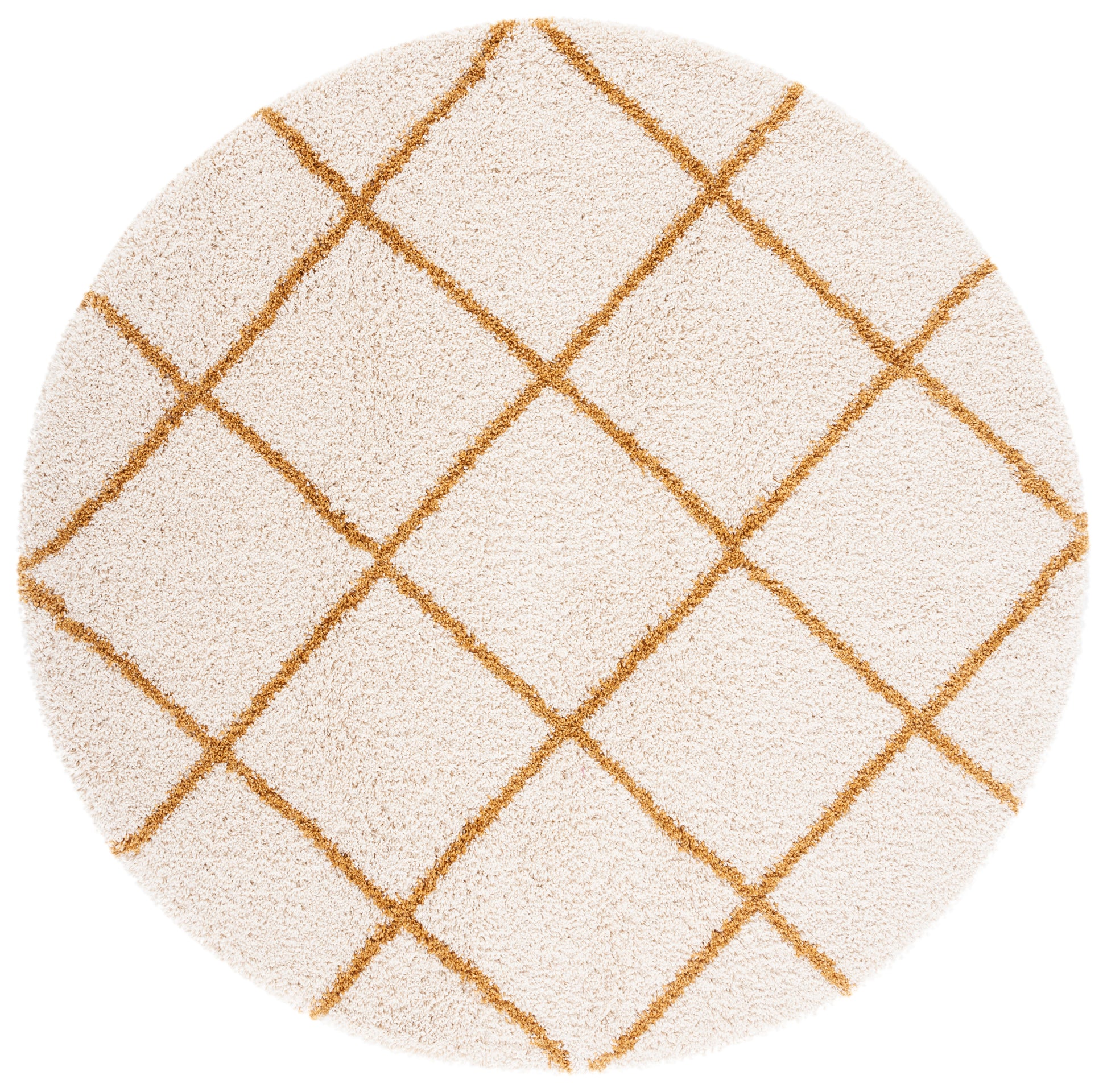 Safavieh Hudson Shag Sgh281E Ivory/Gold Area Rug