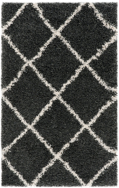 Safavieh Hudson Shag Sgh281G Dark Grey/Ivory Area Rug