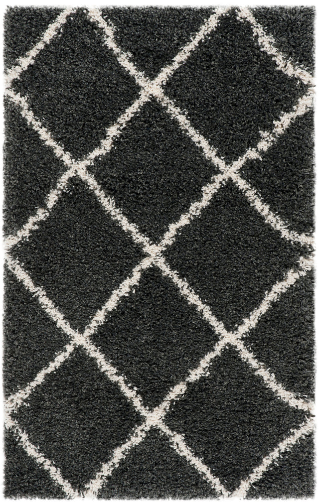 Safavieh Hudson Shag Sgh281G Dark Grey/Ivory Rug.